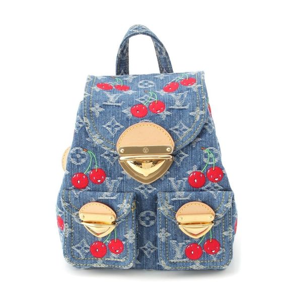 Louis Vuitton LV X TM Denim Venice Monogram Cherry Mini Backpack Daypack M13679 - Picture 1 of 10